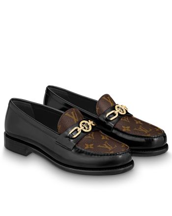 Louis Vuitton Women's Chess Flat Loafer Brown