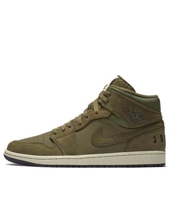 Air Jordan 1 Retro Mid ??Olive Canvas?? BQ6579-300