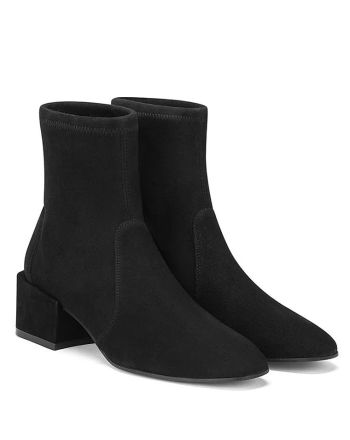 Stuart Weitzman Women's Accordion Short Boots Black