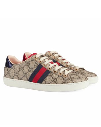 Gucci Unisex Ace GG Supreme sneaker Coffee