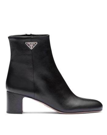 Prada Women's Leather Booties Black